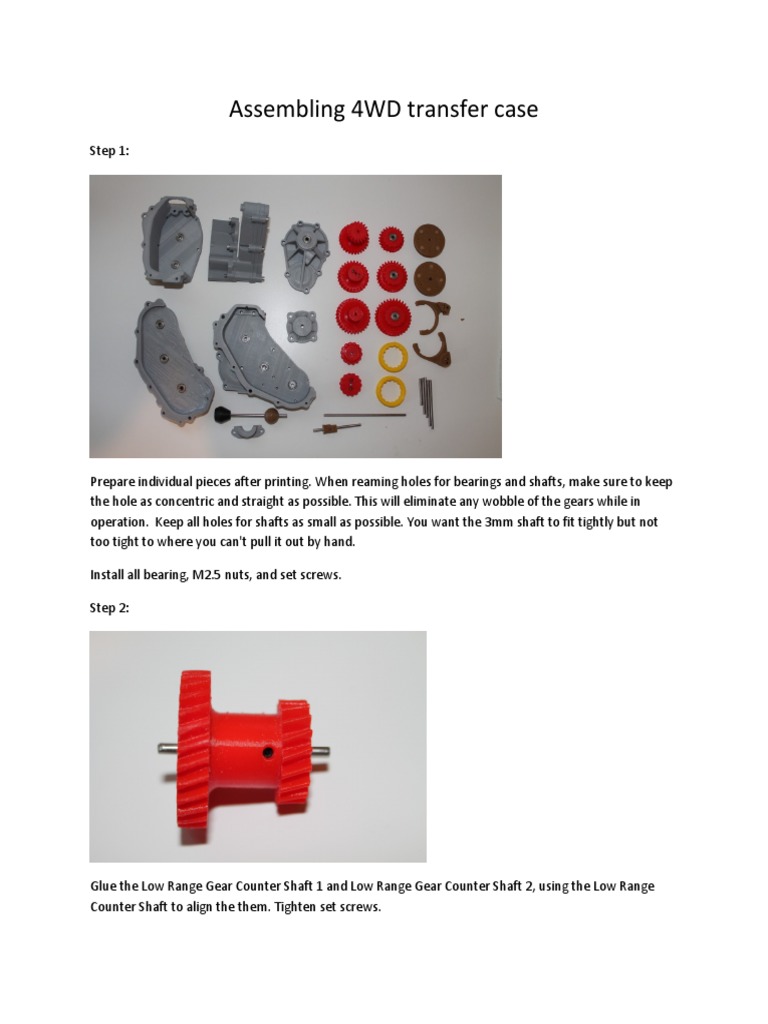Assembling 4WD Transfer Case PDF Gear Axle