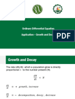 Differential Equation - Application Growth and Decay