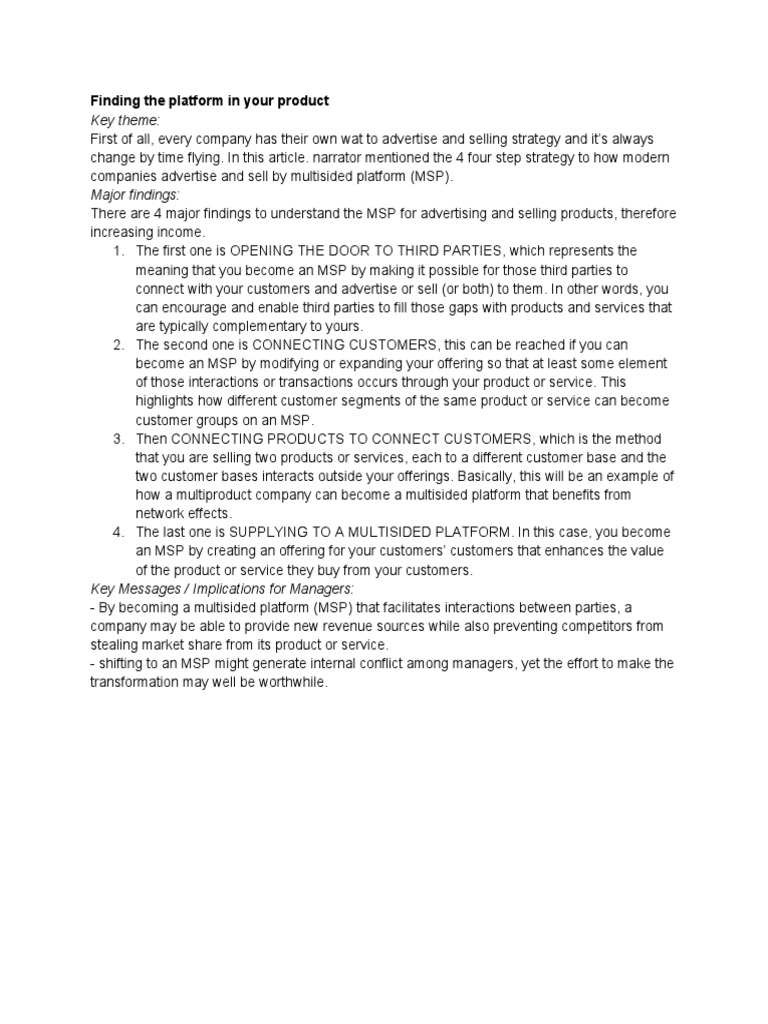 Finding Platform | PDF