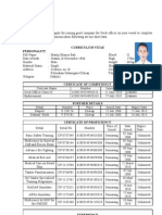 Curriculum Vitae Personality