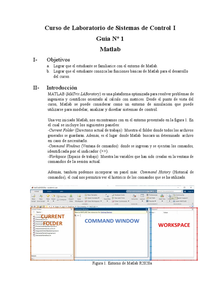 Introducción a Matlab para Control I | PDF | Matriz (Matemáticas) | Matlab