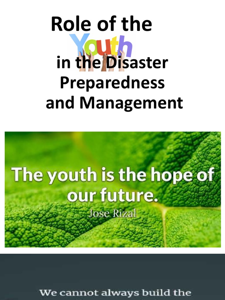 role of youth in disaster preparedness | PDF