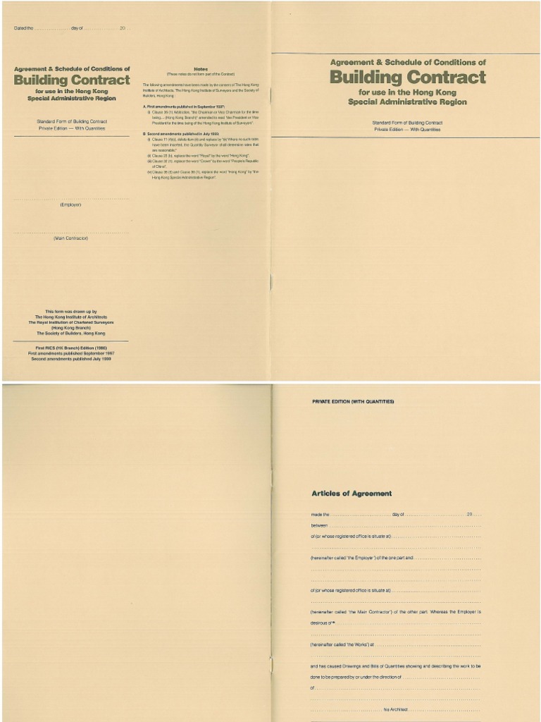 GCC For Building Contract - 1999 | PDF