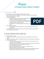 Volume Automation Cheat Sheet