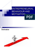 Entrepreneurial Behaviour and Motivation