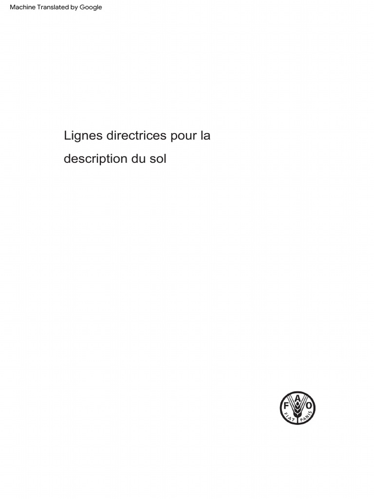 Fao Frguidelines Soil Description 20063 Pdf