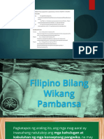 Filipino Bilang Wikang Pambansa