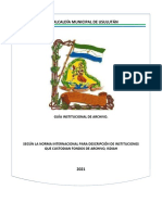 Guía Institucional de Archivo 2021. Alcaldía Municipal de Usulután