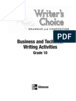 Business and Technical Writing Activities G10
