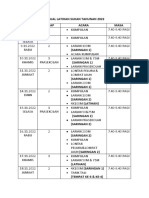 Jadual Latihan Sukan