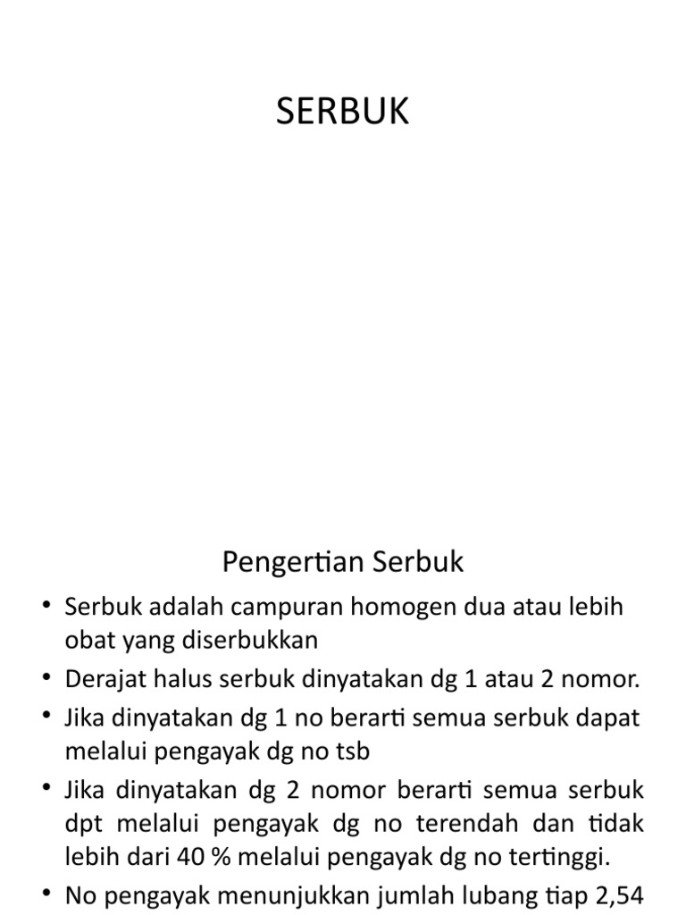 Panduan Serbuk Obat | PDF | Memasak, Makanan, & Anggur