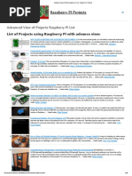 Advanced View of Projects Raspberry Pi List - Raspberry PI Projects