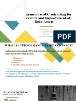 Performance-Based Contracting For Preservation and Improvement of Road