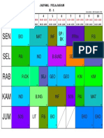 Jadwal Kelas X - 1