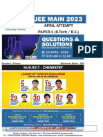 Jee Main 10 April 2023 Shift 1 Reliable Chemistry Question Paper