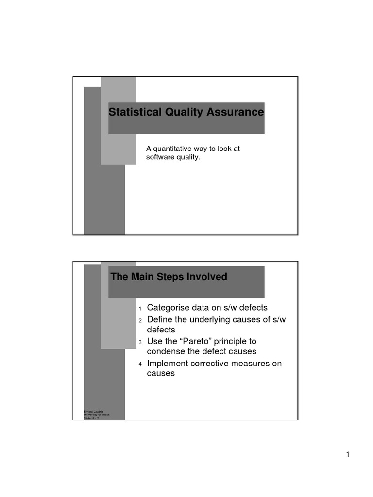 Statistical Quality Assurance (Error Index) | PDF