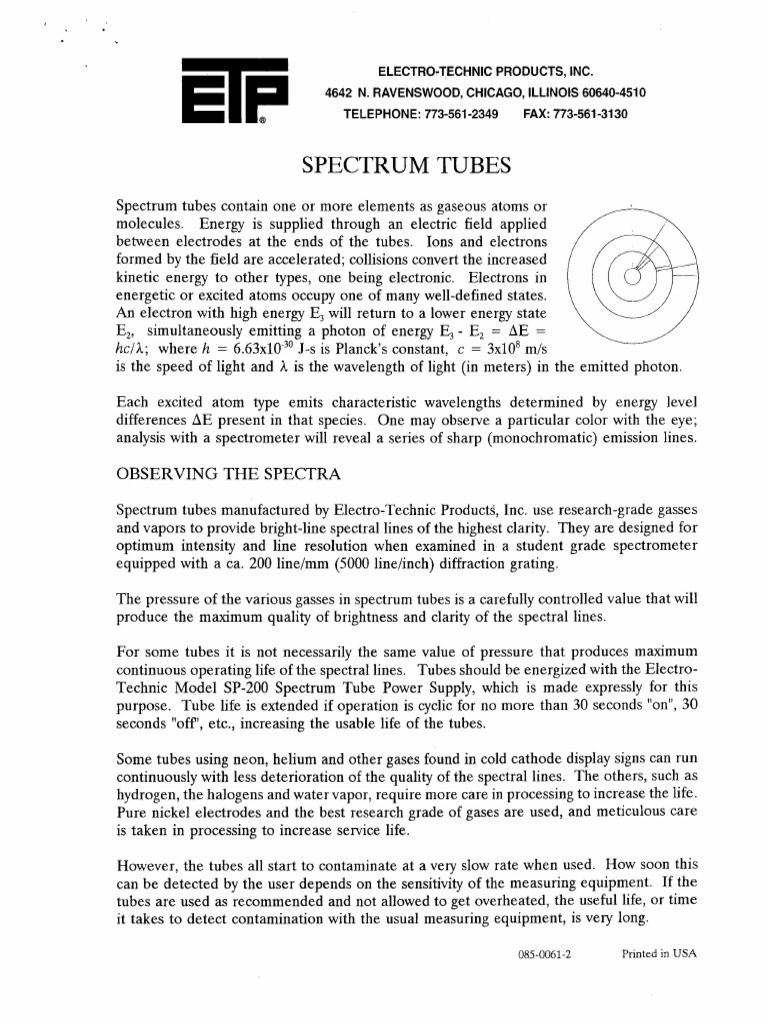 Spectral Light Sources | PDF
