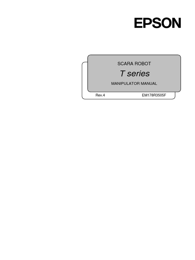 Epson SCARA T3 Series Usermanuals 0 | PDF | Computer Engineering ...