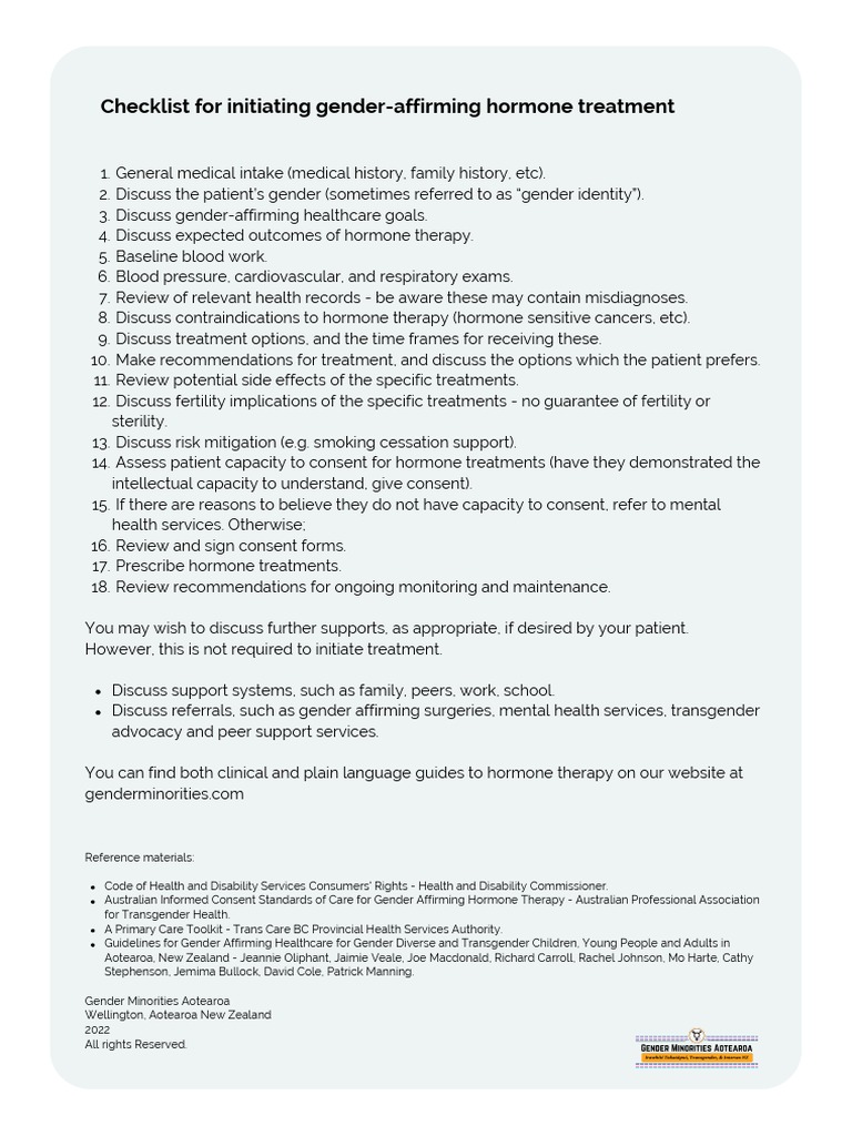Gender-Affirming Hormone Treatment Guide | PDF | Informed Consent ...