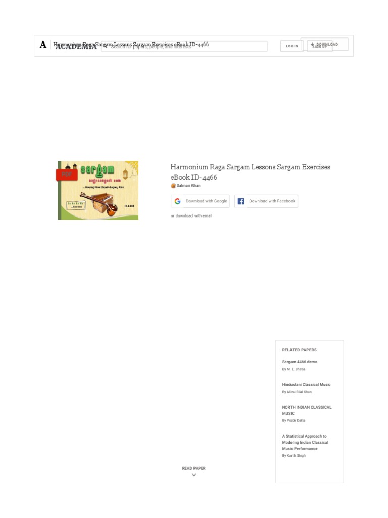 Harmonium Raga Sargam Exercises Guide | PDF