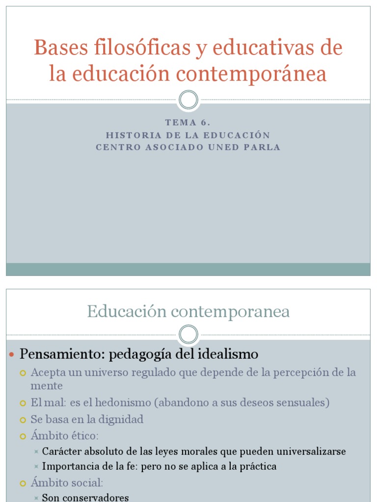 Historia de la Educación y sus Fundamentos | PDF | Ciencias sociales ...