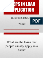 Steps in Loan Application