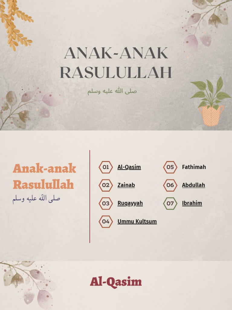 Biografi Anak-Anak Rasulullah | PDF