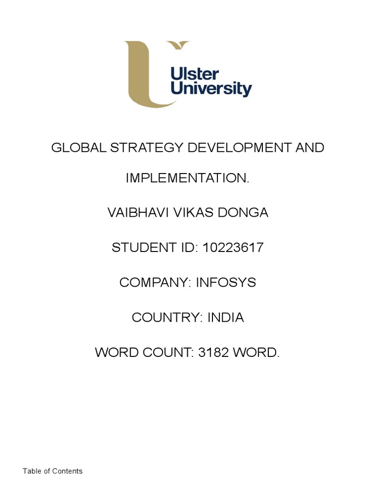 Global Strategy Development And Implementation Pdf Competitive