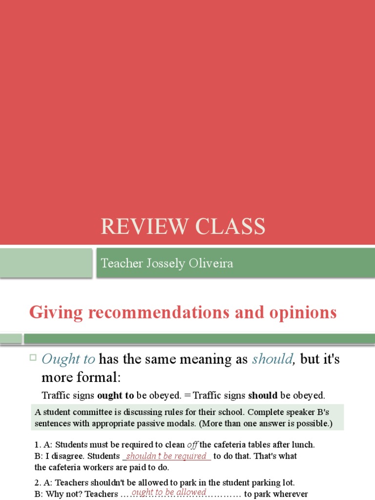 Review Class - Opinions - Tag Questions - Toefl Prep | PDF | Cognitive ...