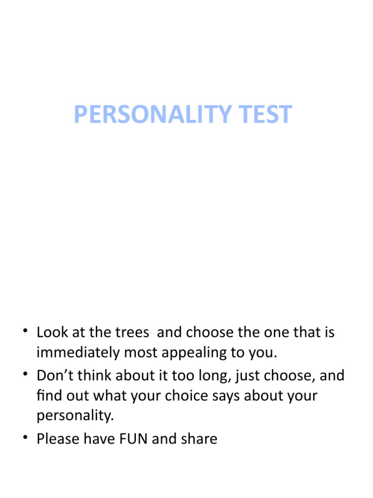 Personality Test PDF