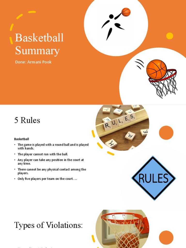 Basketball Summary PDF Basketball Positions Sports Rules And