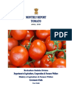 Monthly Report On Tomato For April, 2020