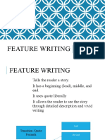 Feature Writing