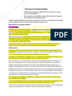 10 Técnicas de Terapia Gestalt