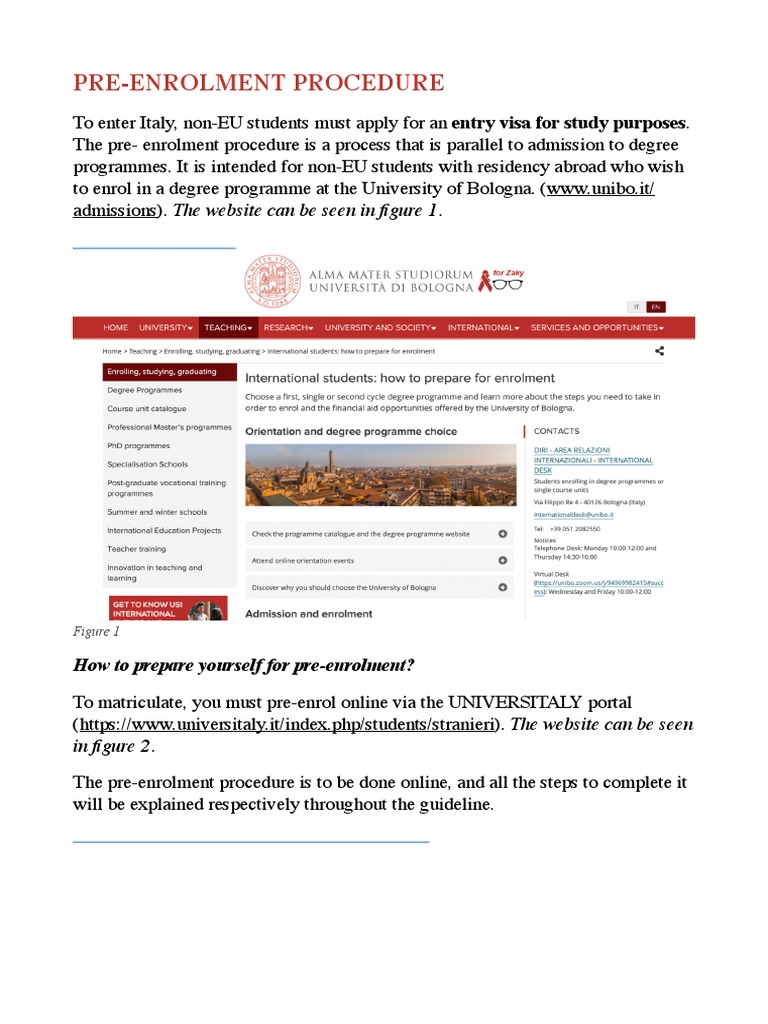 Pre-Enrolment On UNIVERSITALY 22 - 23 | PDF | Travel Visa | Government ...