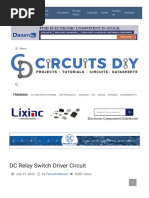 DC Relay Switch Driver Circuit: Menu