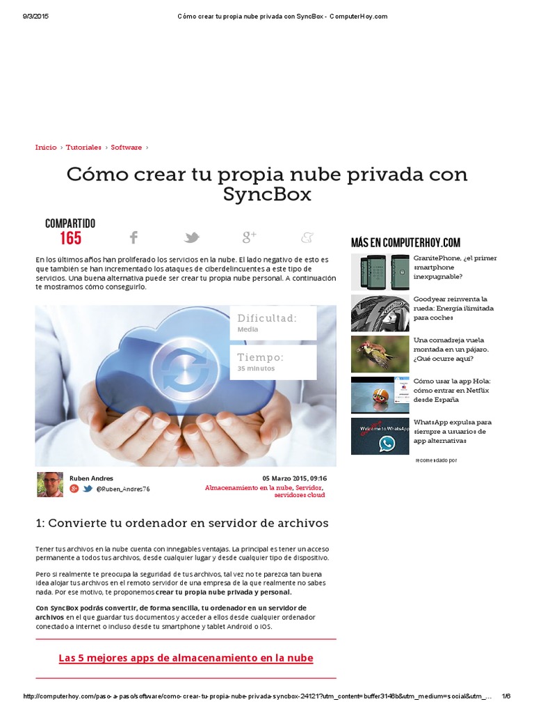 C mo Crear Tu Propia Nube Privada Con SyncBox ComputerHoy PDF