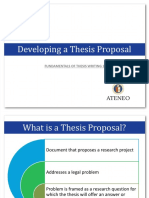 Developing A Thesis Proposal