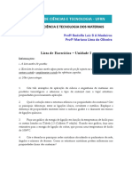 Lista de Exerccios - Unidade I