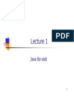 Lecture 1 - Java Re-Visit