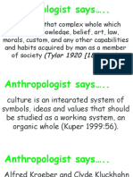 Anthropologist - Sociological Perspective of Culture