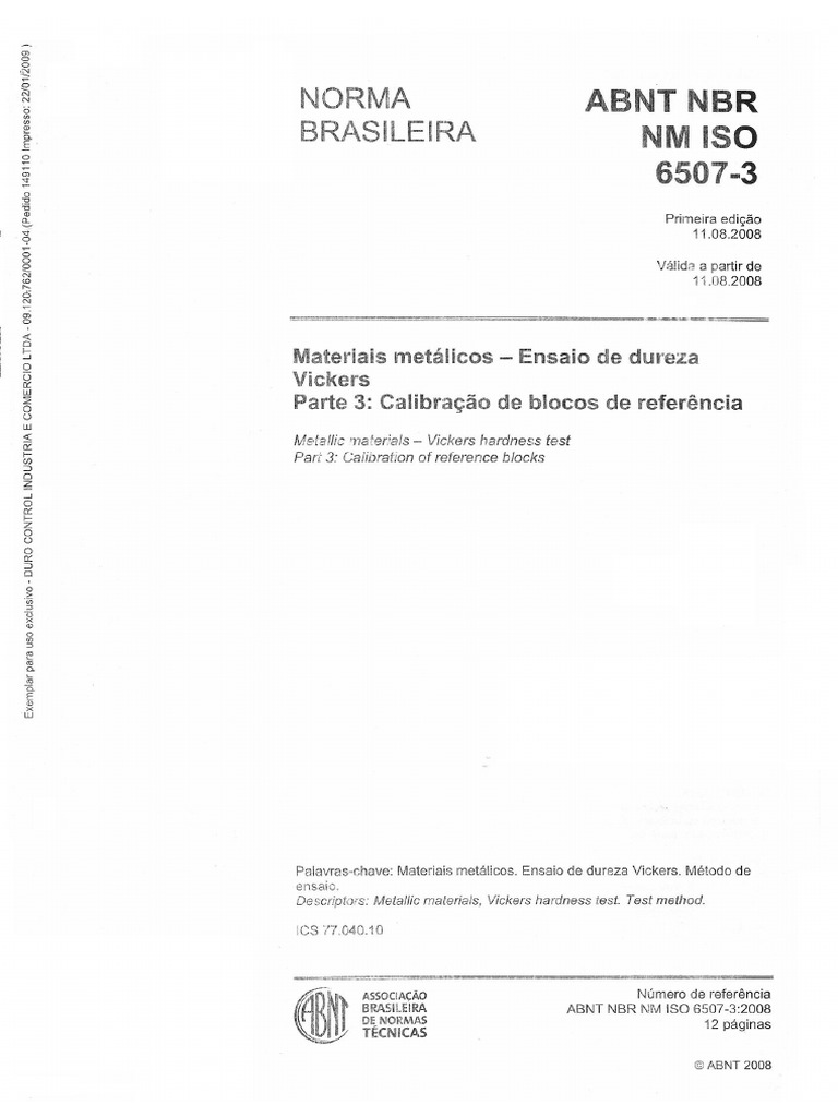 Abnt NBR NM Iso 6507-3 | PDF