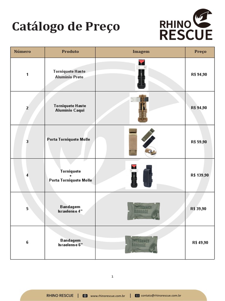 Catálogo de Produtos Rhino Rescue | PDF