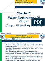 Water requirement of crops