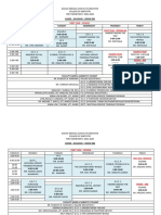 First Year Class Schedule