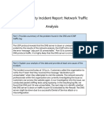 Cybersecurity Incident Report Exemplar Network Traffic Analysis