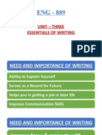 Unit 3-Need For Writing