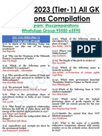 SSC CGL 2023 21st July (Shift-4) All GK Questions