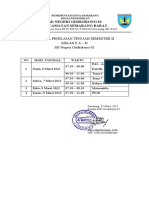 Jadwal PTS Semester II Kelas 6 2023