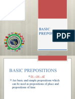 Basic Prepositions